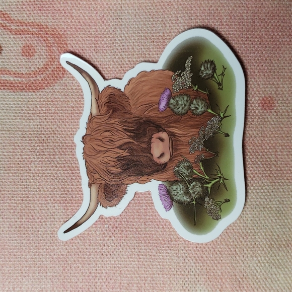 *(D) Highland Cow Sticker Western Farmhouse Decor Highland Cattle - Picture 4 of 4